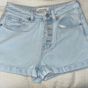 Light wash High waisted mom shorts